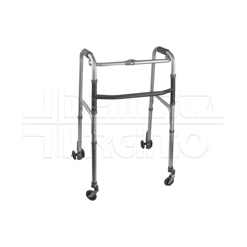 4 Wheels One Button Folding Walker