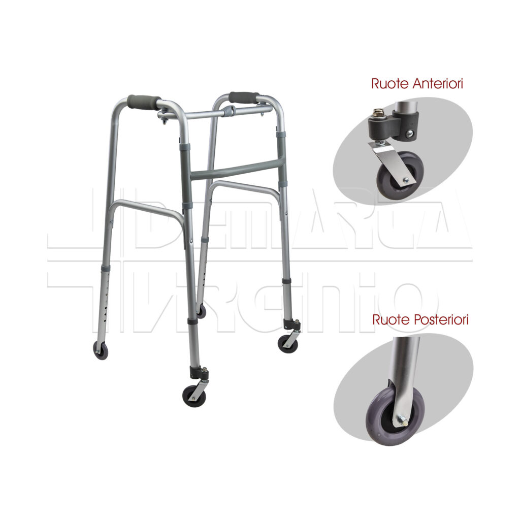 Deambulatore <br>4 Ruote<br>Posteriori Fisse