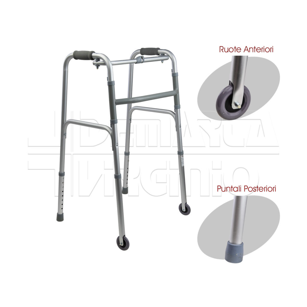 Deambulatore 2 Ruote 2 Puntali